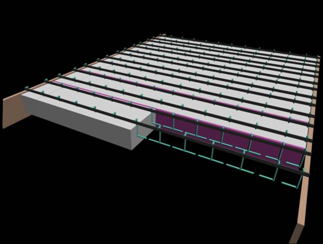 隧道窯平吊頂大塊四周包掛結構示意圖-火龍耐材提供