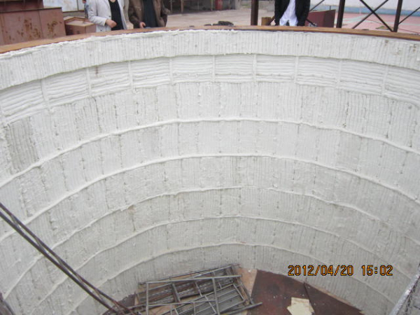 井式爐陶瓷纖維折疊塊層鋪毯復合保溫結構-火龍耐材提供